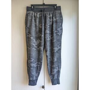 Athletic Works Women's Mid Rise Elastic Gray Camo Pockets Pant Size L/G